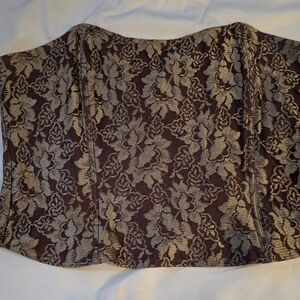 Purple and Gold Lace Bustier/Crop Top (XL)